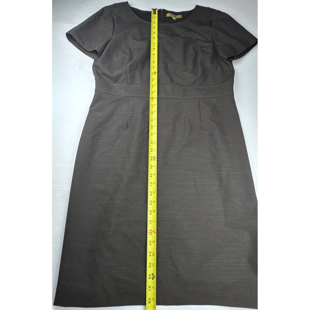 Alex Marie Womens Sheath Dress 14P Brown Wool Blend Business Professional Mod - Picture 4 of 6